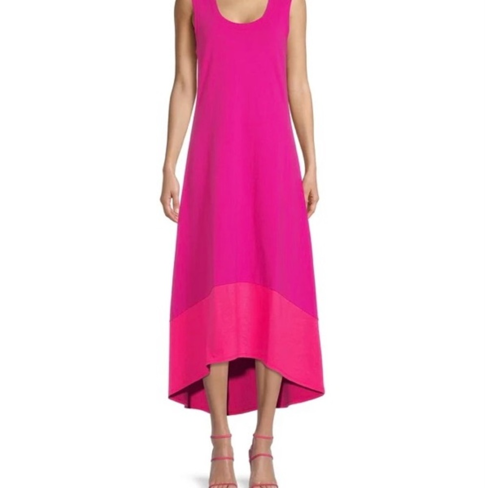 258. Time and Tru Pink/Magenta Sleeveless Maxi Dress